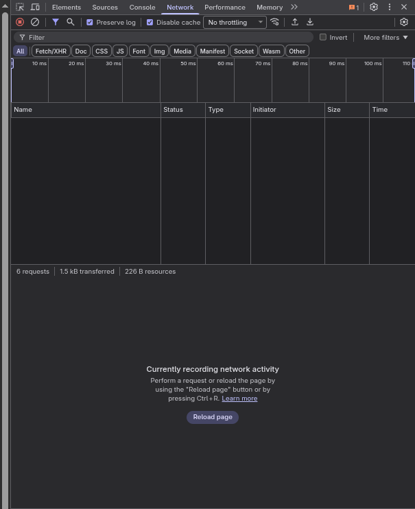 Browser Developer Tools Network Tab